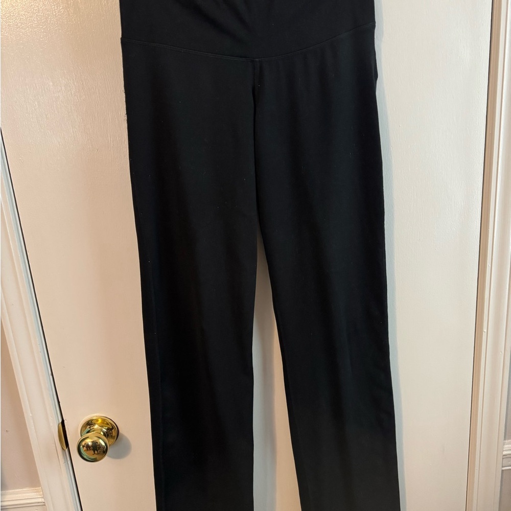 Women's Black Straight Leg Active Wear Pants